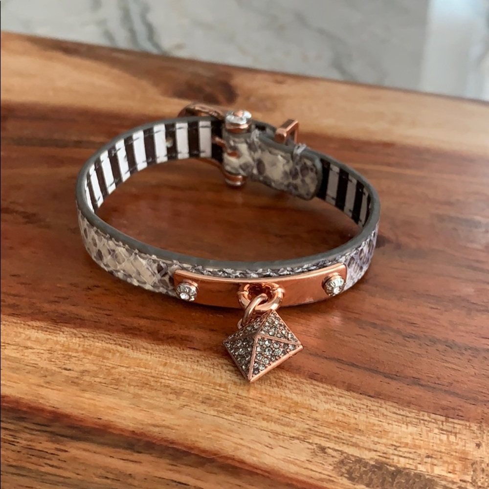 Henri Bendel Snake Skin Charm Wrap Bracelet
